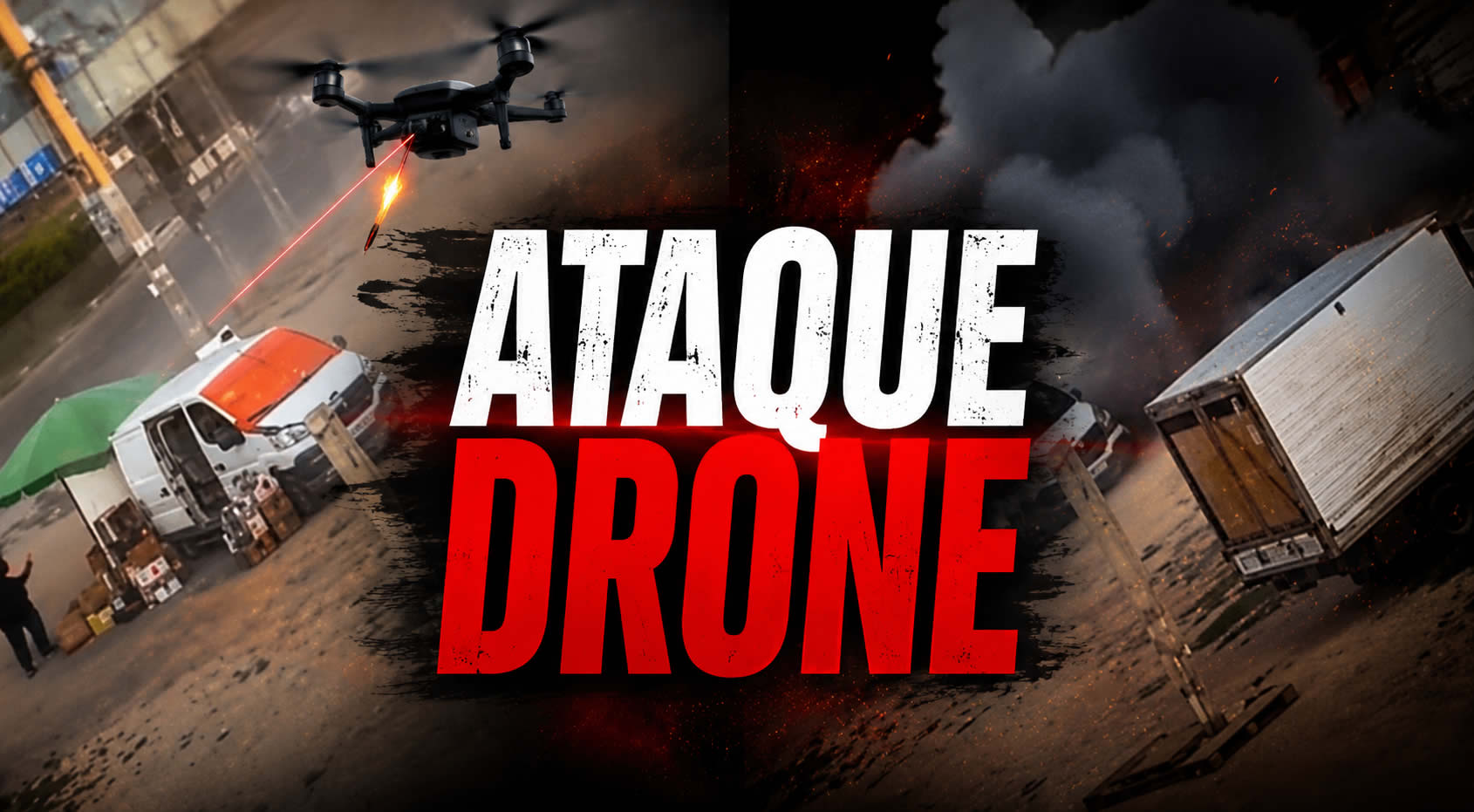 Vídeo de drone perseguindo vendedor na Ucrânia